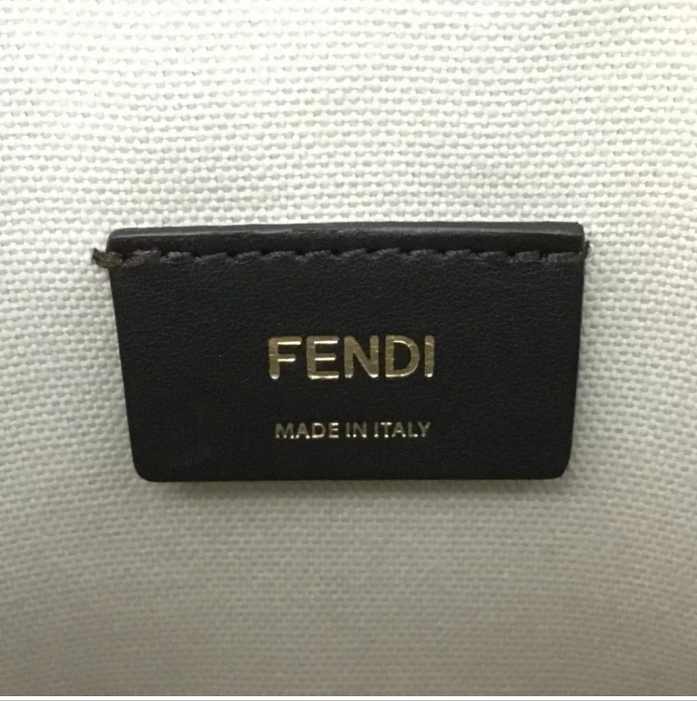 FENDI MON TRESOR Canvas Leather 2WAY Shoulder Bag White - Picture 9 of 10